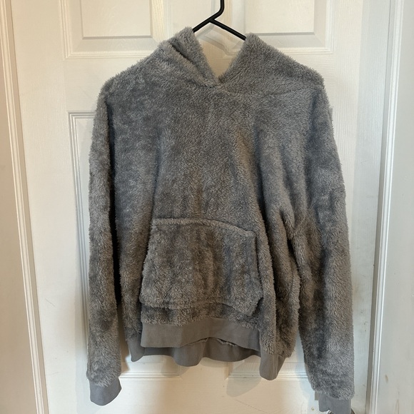 Moral Fiber Plush Gray Hoodie - Picture 1 of 3